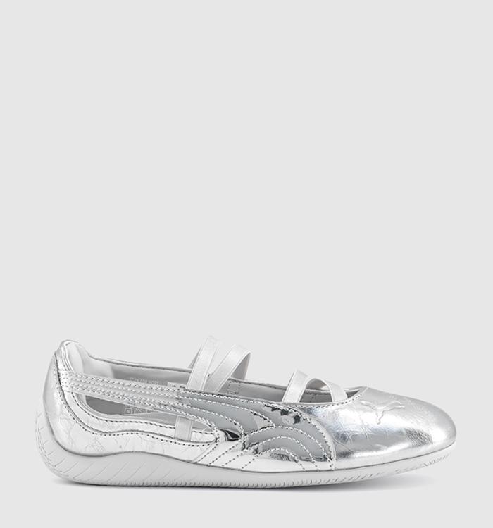 PUMA Speedcat Ballet Pump Trainers Silver Feather