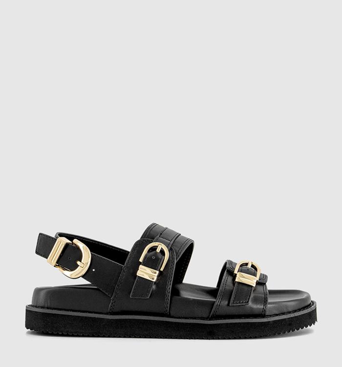 OFFICE Samira Chunky Slingback Hardware Sandals Black