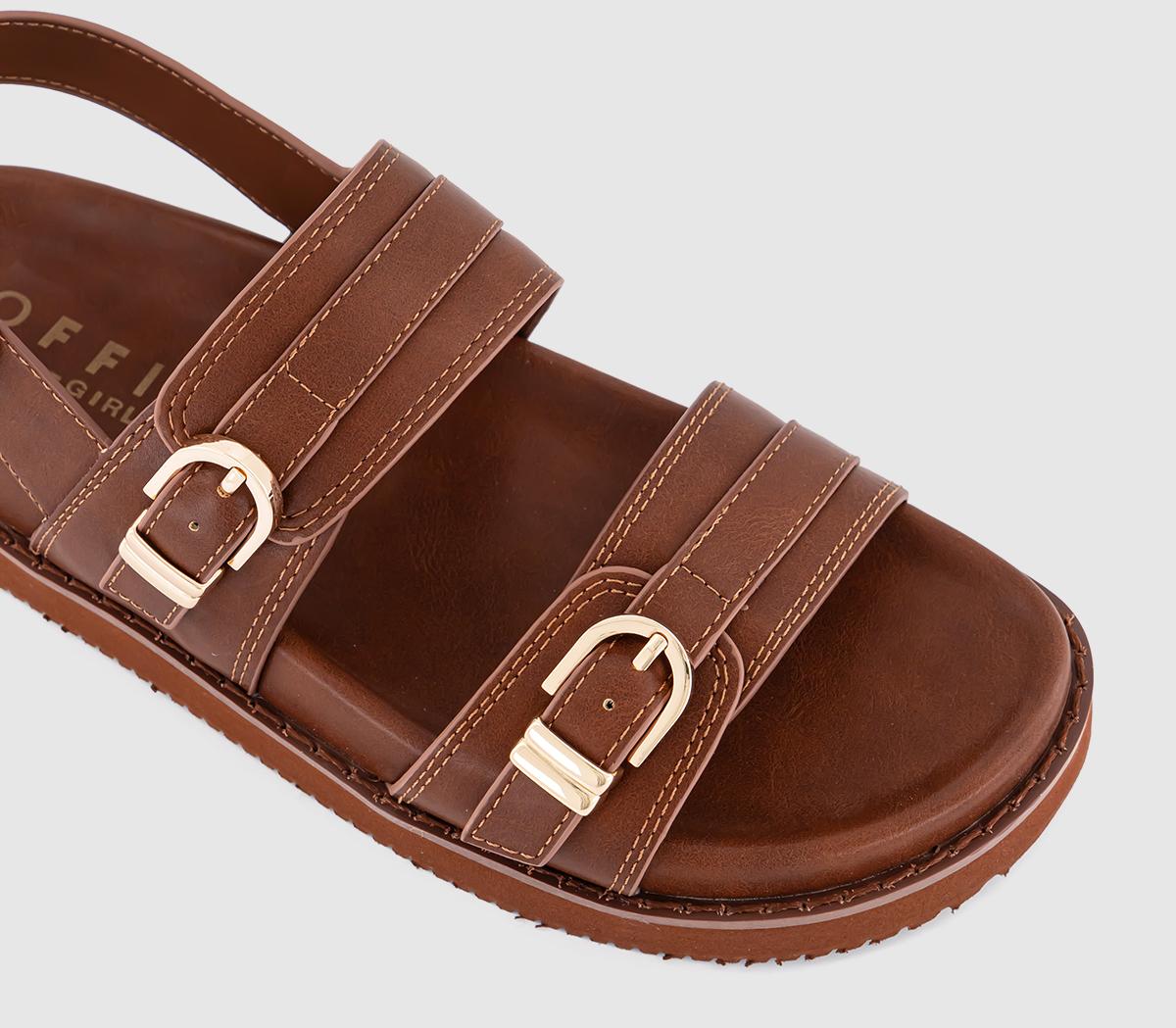 OFFICE Samira Chunky Slingback Hardware Sandals OFFICE Samira Chunky Slingback Hardware Sandals Dark Tan