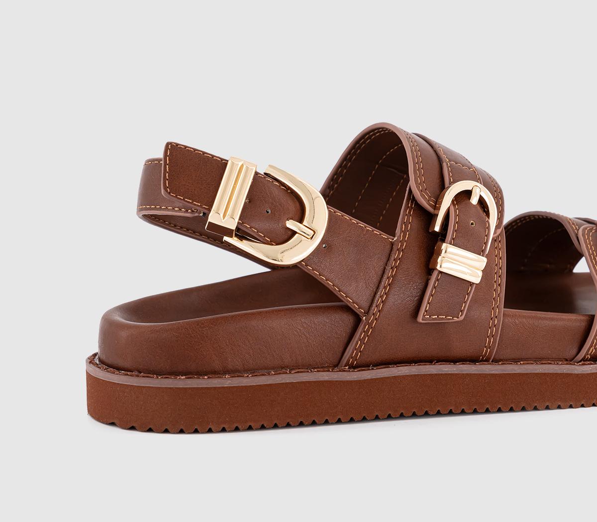 OFFICE Samira Chunky Slingback Hardware Sandals OFFICE Samira Chunky Slingback Hardware Sandals Dark Tan
