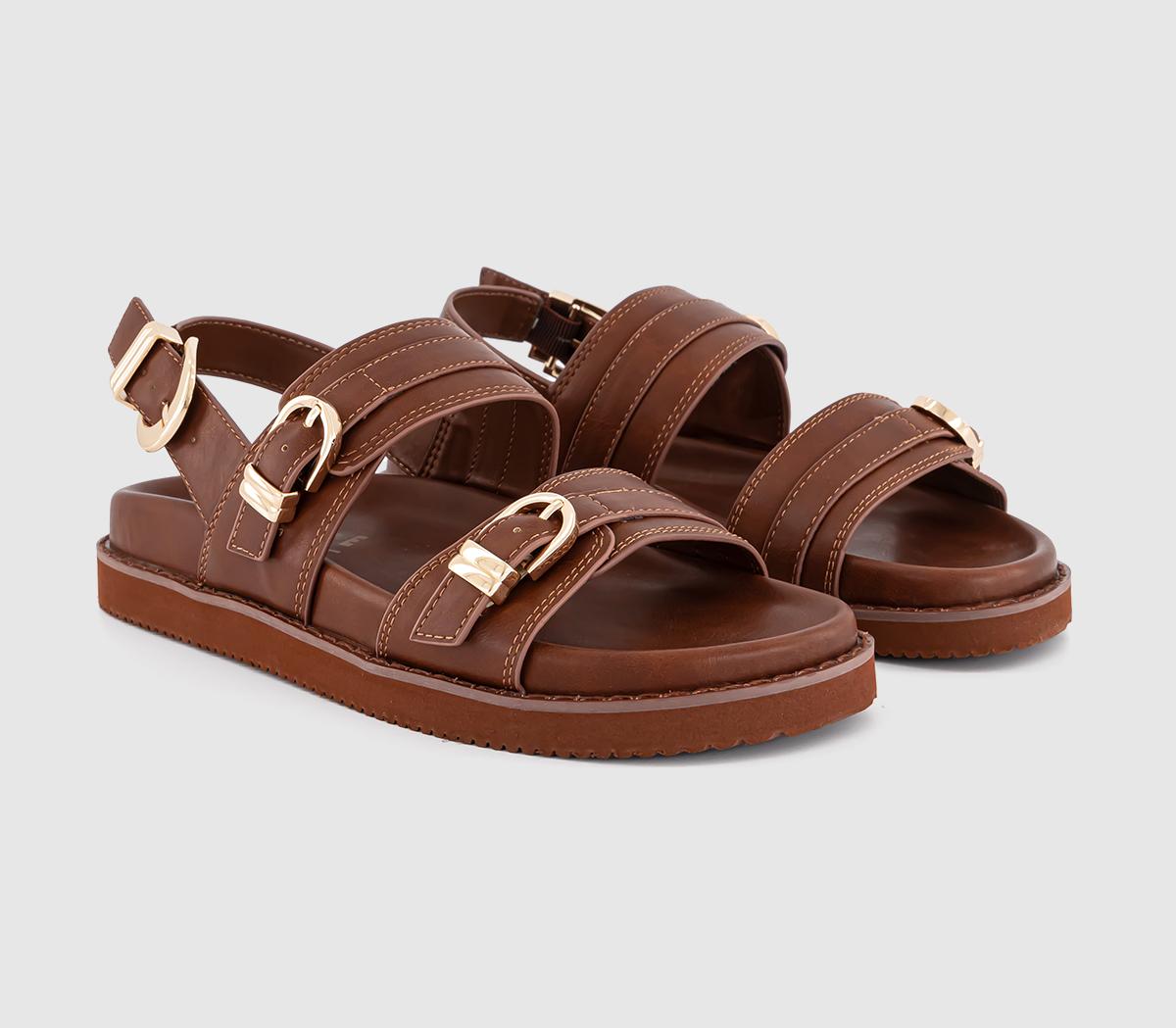 OFFICE Samira Chunky Slingback Hardware Sandals OFFICE Samira Chunky Slingback Hardware Sandals Dark Tan