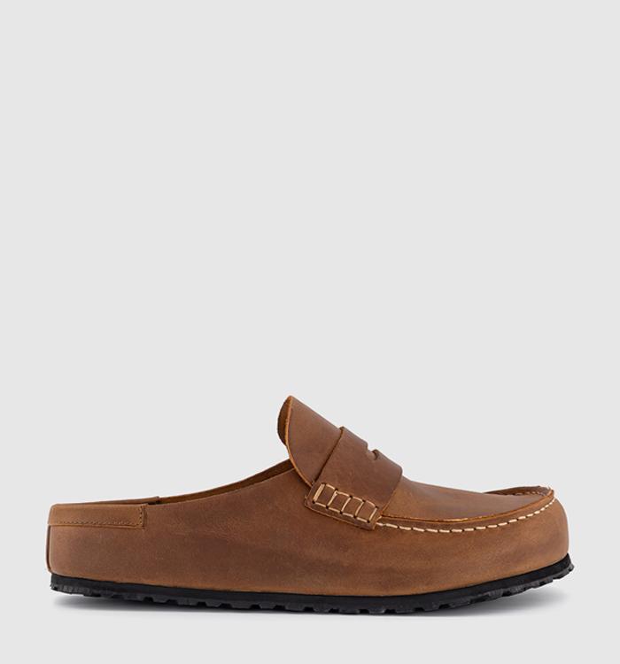 BIRKENSTOCK Naples Wrapped Loafers Cognac