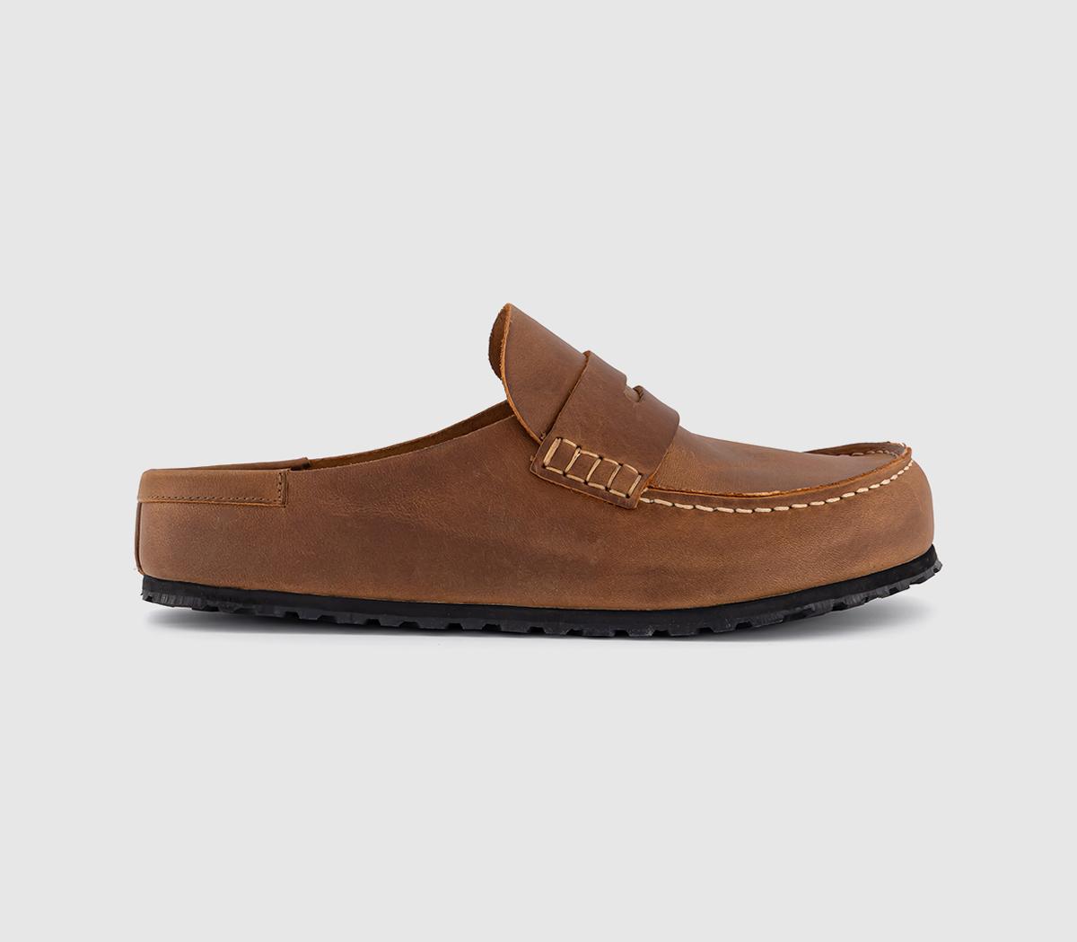 Birkenstock Mens Naples Wrapped Men's Clogs Cognac Natural, 10.5