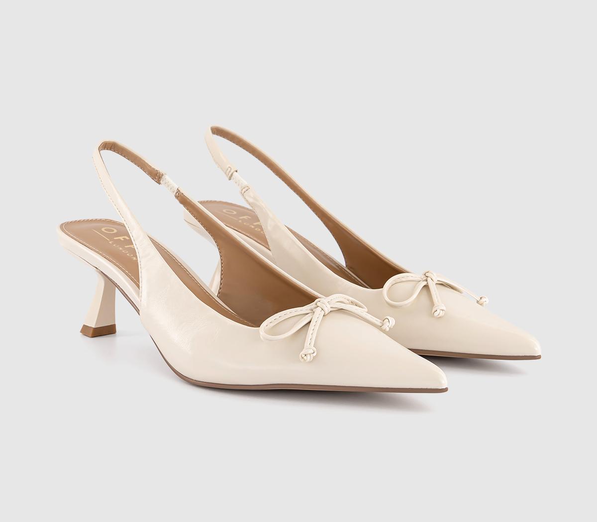 OFFICEMartha Bow Trim Court Heels OFFICEMartha Bow Trim Court HeelsOff White