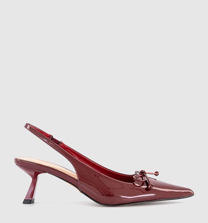 OFFICE Martha Bow Trim Court Heels Red