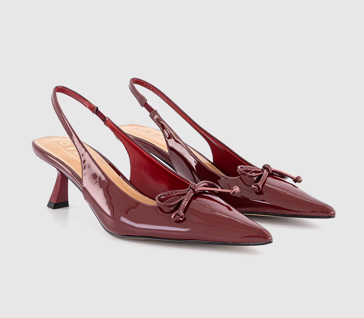 OFFICE Martha Bow Trim Court Heels OFFICE Martha Bow Trim Court Heels Red