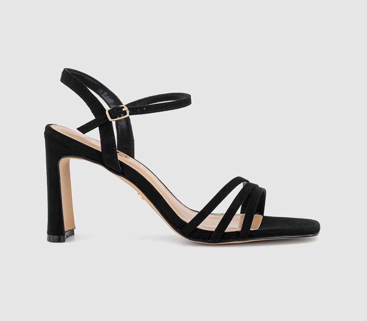 OFFICEHoney Strappy Heeled Sandals OFFICEHoney Strappy Heeled SandalsBlack Faux Suede