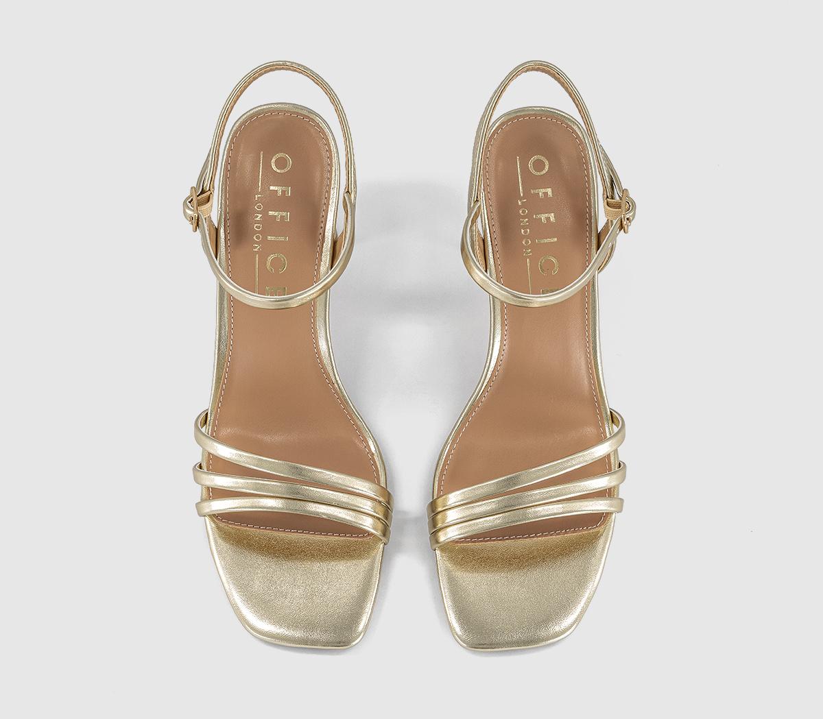 OFFICEHoney Strappy Heeled SandalsGold