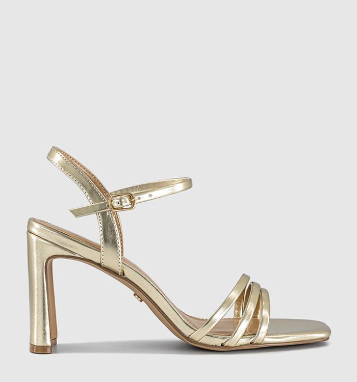 OFFICE Honey Strappy Heeled Sandals Gold