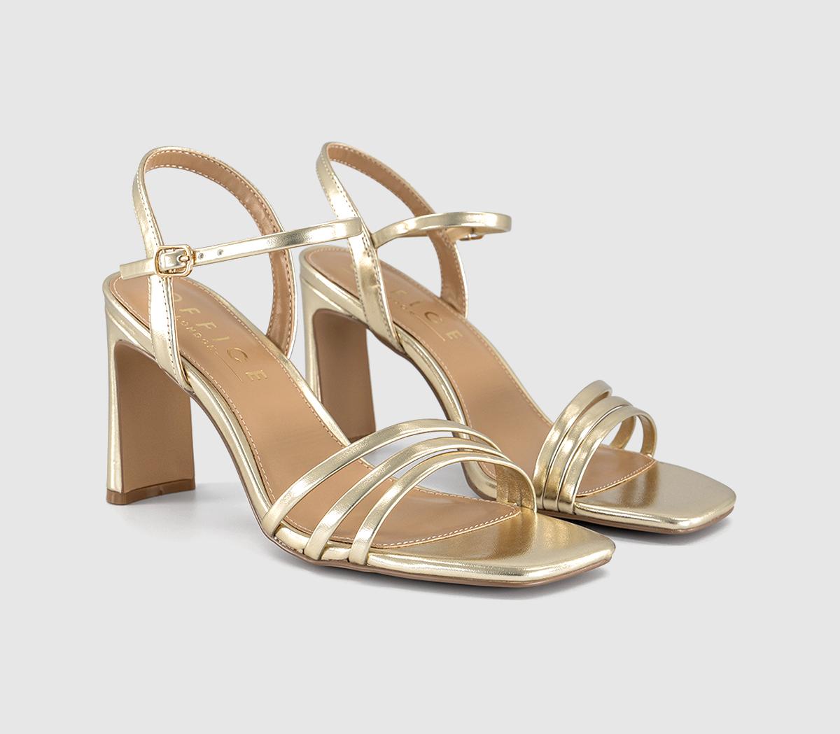 OFFICEHoney Strappy Heeled SandalsGold
