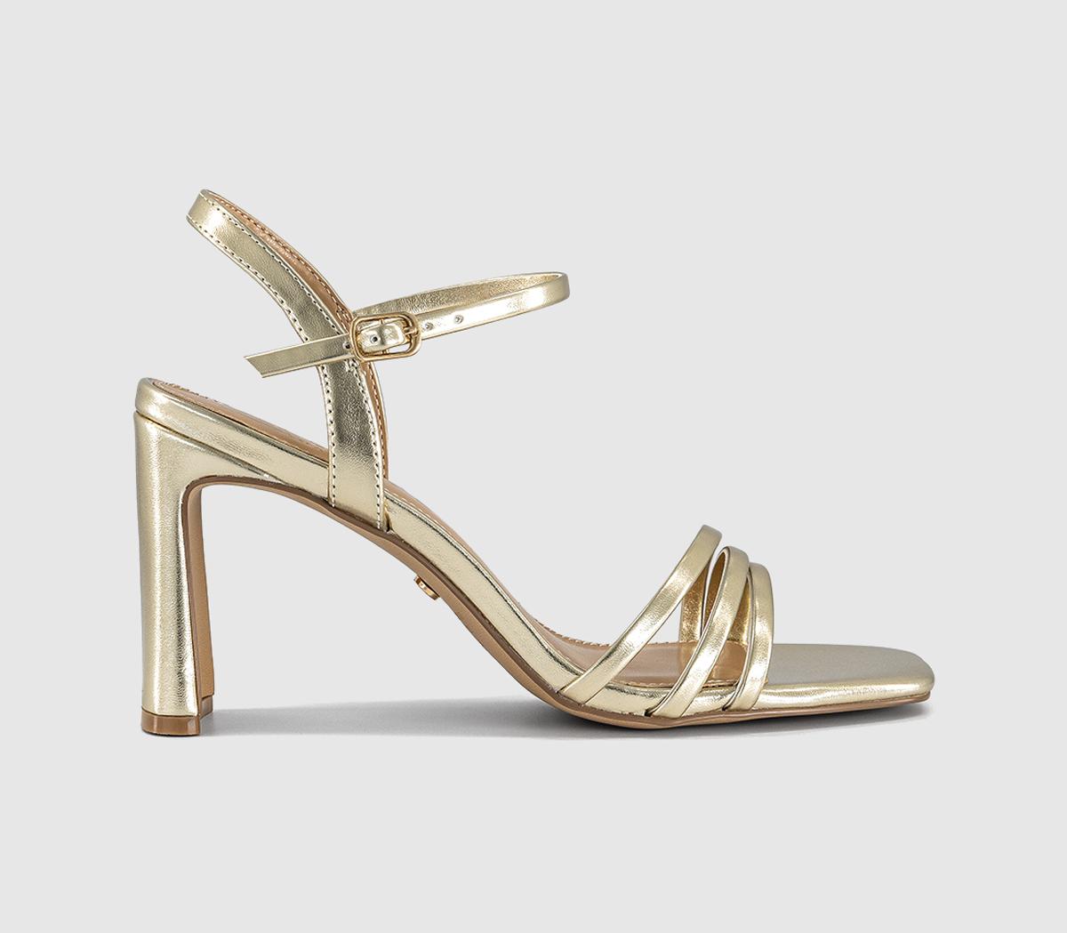 OFFICEHoney Strappy Heeled SandalsGold