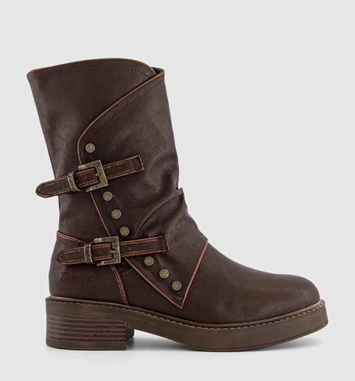 Blowfish Malibu Venice Double Buckle Boots Brown