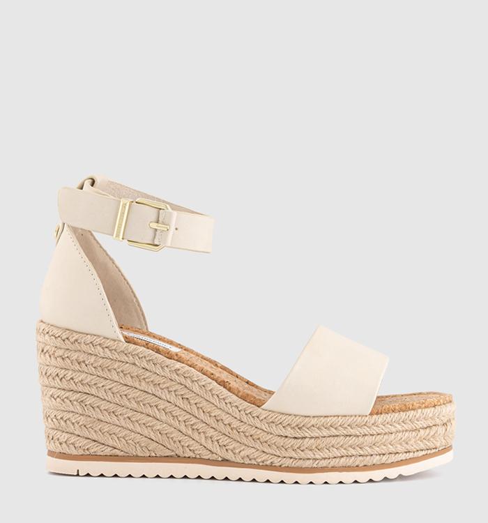 EARTHADDICT Hebe Espadrille Wedges Off White