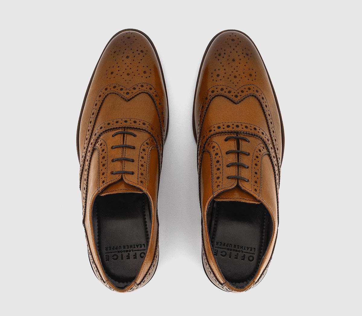 OFFICEMilroy Leather Oxford Brogues OFFICEMilroy Leather Oxford BroguesTan