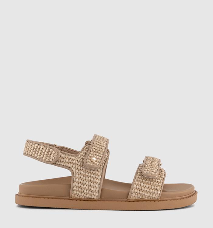 OFFICE Swirl Slingback Footbed Sandals Raffia