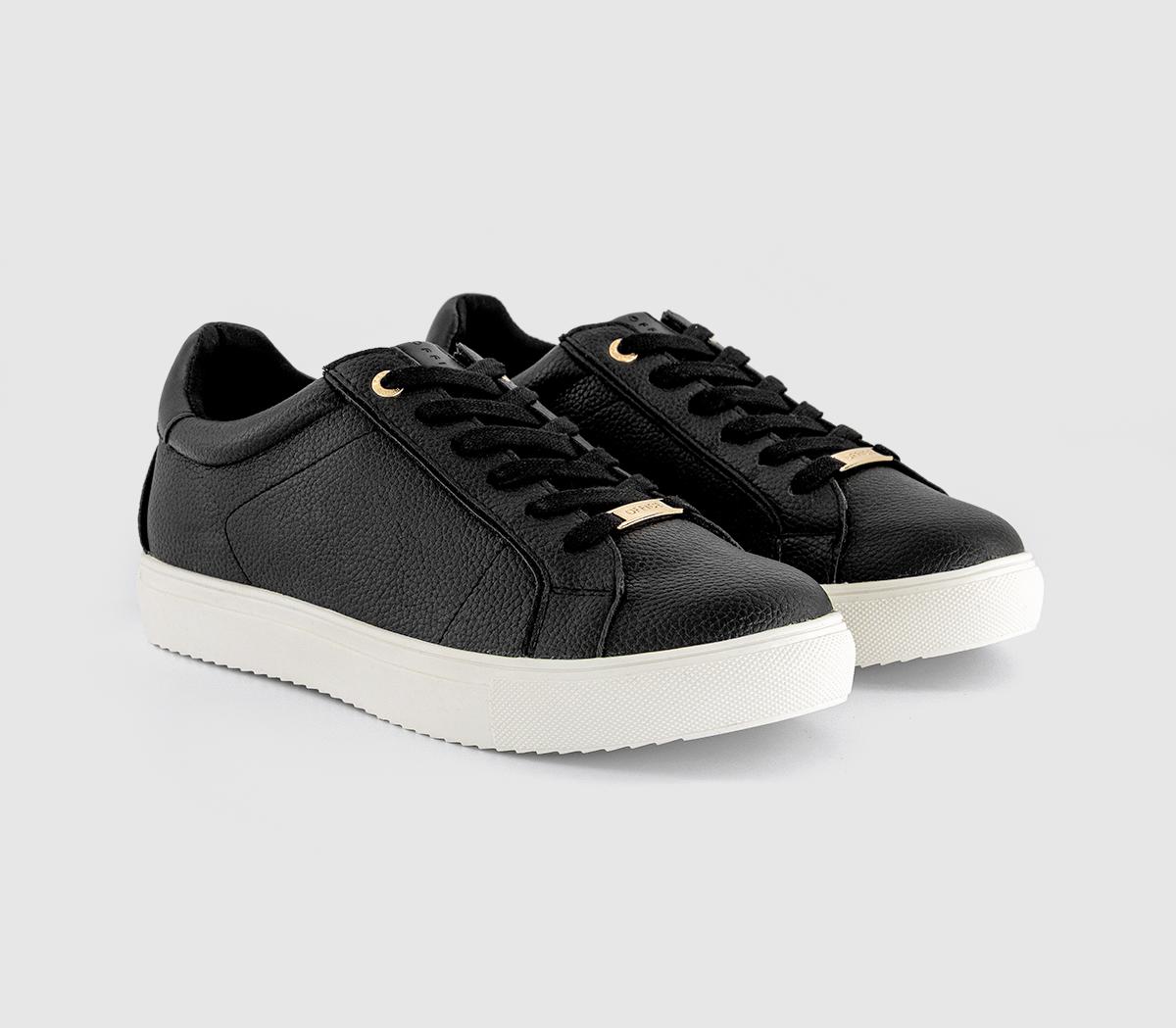 OFFICE Texas Lace Up Cup Sole Trainers OFFICE Texas Lace Up Cup Sole Trainers Black