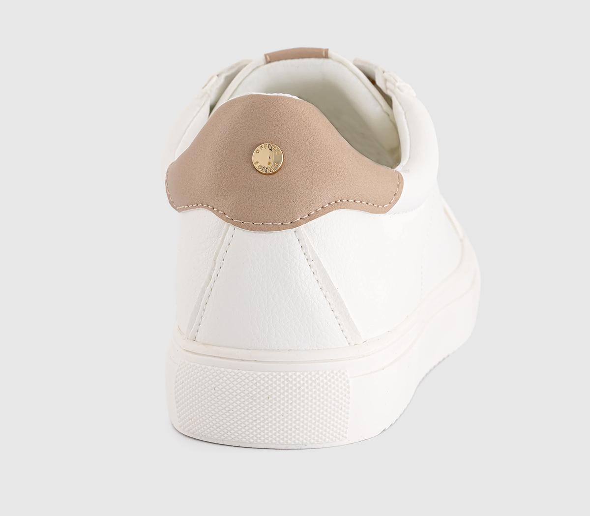 OFFICETexas Lace Up Cup Sole Trainers OFFICETexas Lace Up Cup Sole TrainersWhite