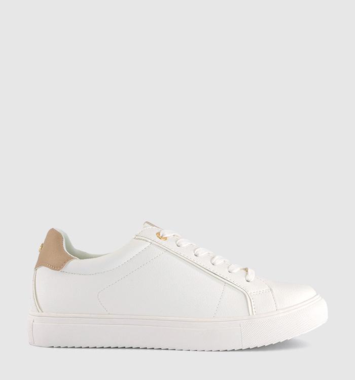 OFFICE Texas Lace Up Cup Sole Trainers White