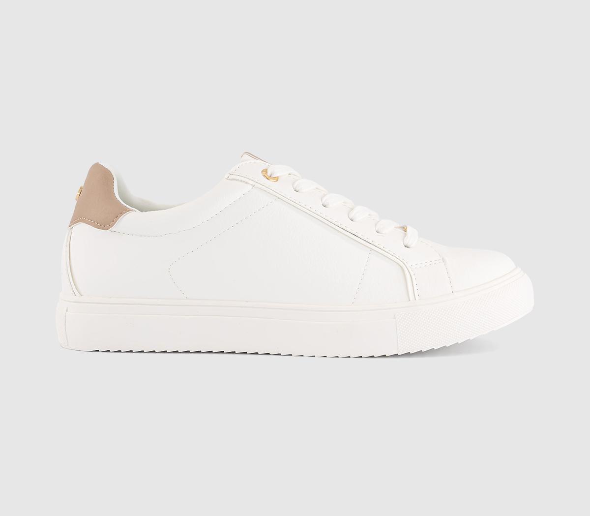 OFFICETexas Lace Up Cup Sole Trainers OFFICETexas Lace Up Cup Sole TrainersWhite