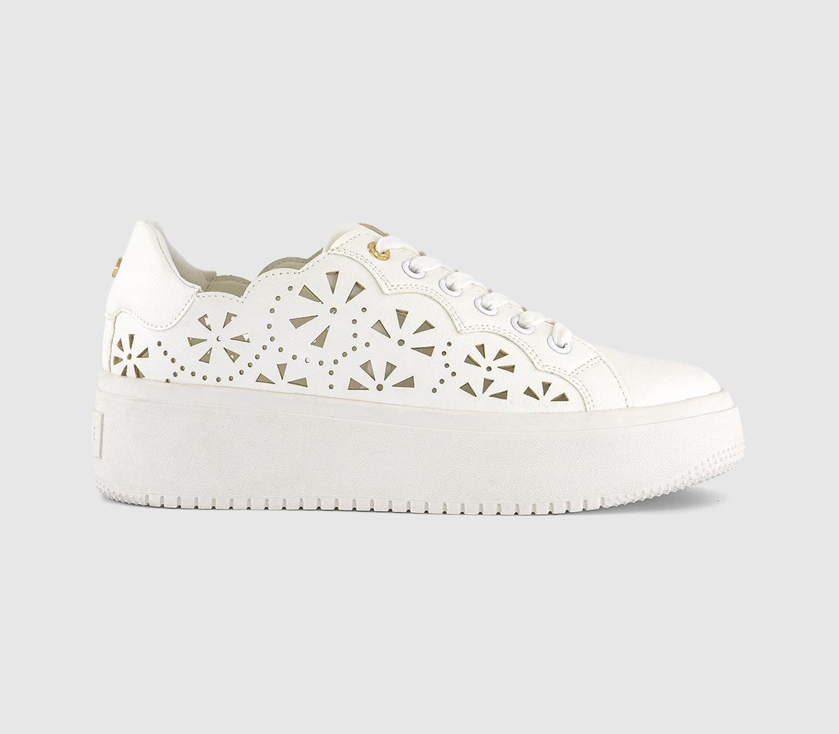 OFFICETiffany Laser Cut Platform Trainers OFFICETiffany Laser Cut Platform TrainersWhite