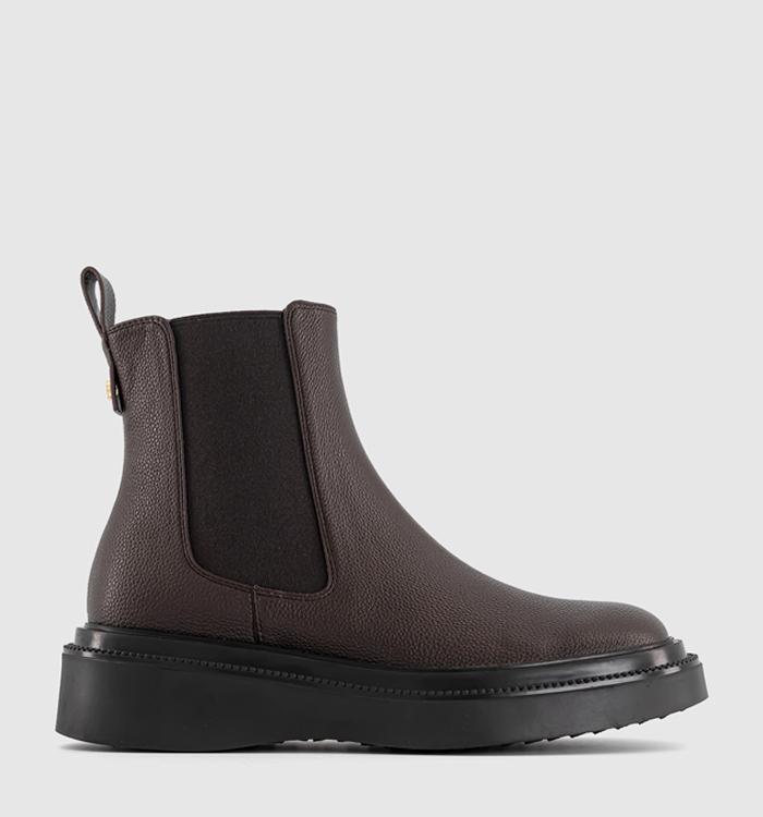 OFFICE Artie Wedge Chelsea Ankle Boots Brown