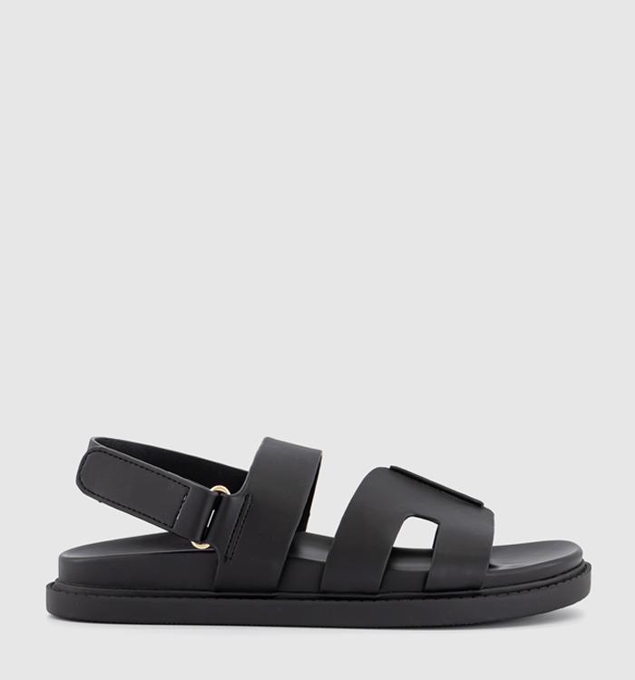 OFFICE Shelby Slingback Cut Out Footbed Sandals Black