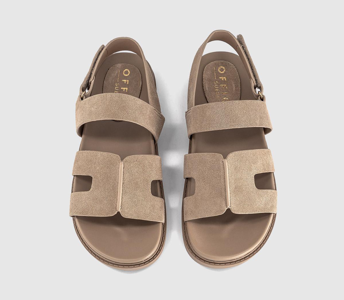 OFFICEShelby Slingback Cut Out Footbed SandalsTaupe Suede
