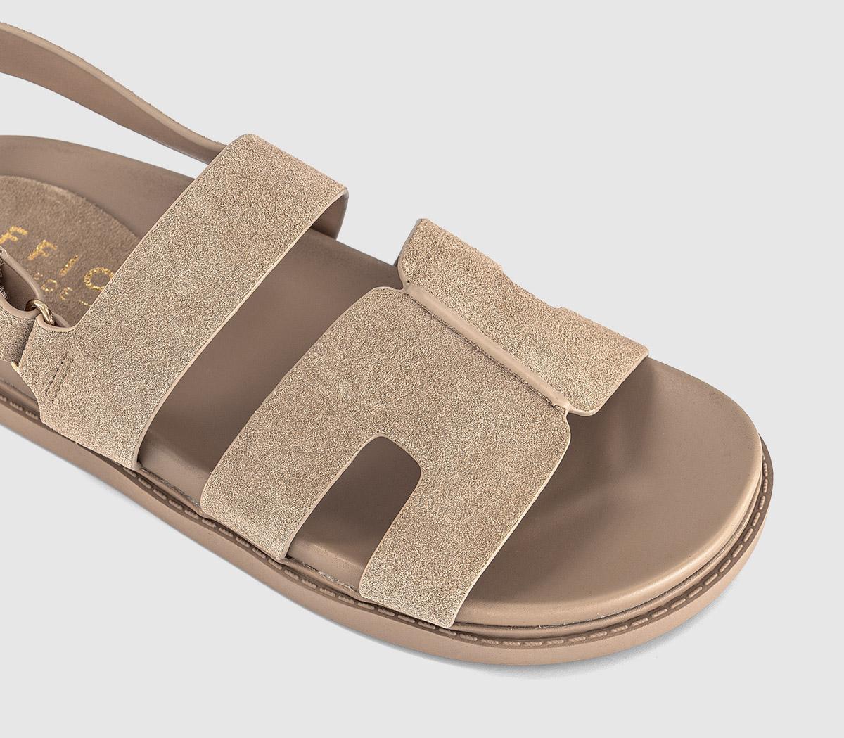 OFFICEShelby Slingback Cut Out Footbed SandalsTaupe Suede