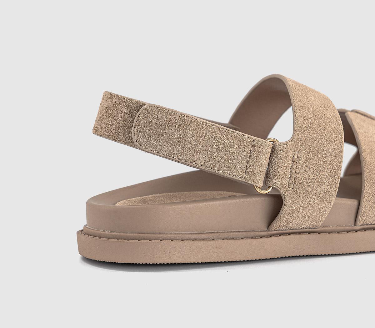 OFFICEShelby Slingback Cut Out Footbed SandalsTaupe Suede