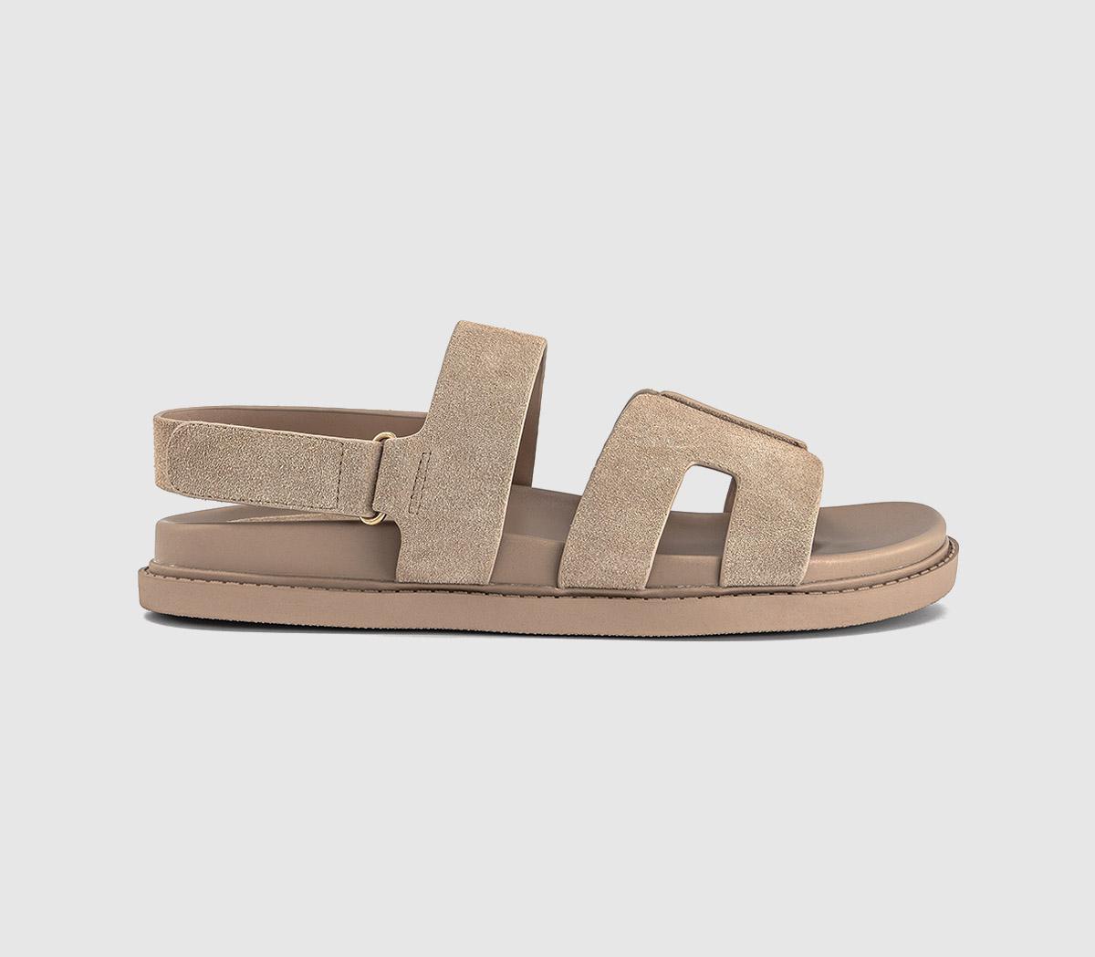 OFFICEShelby Slingback Cut Out Footbed SandalsTaupe Suede