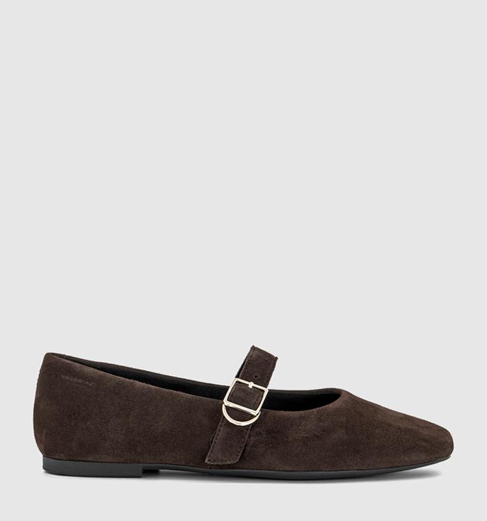 Vagabond Shoemakers Jolin Mary Janes Coffee Suede