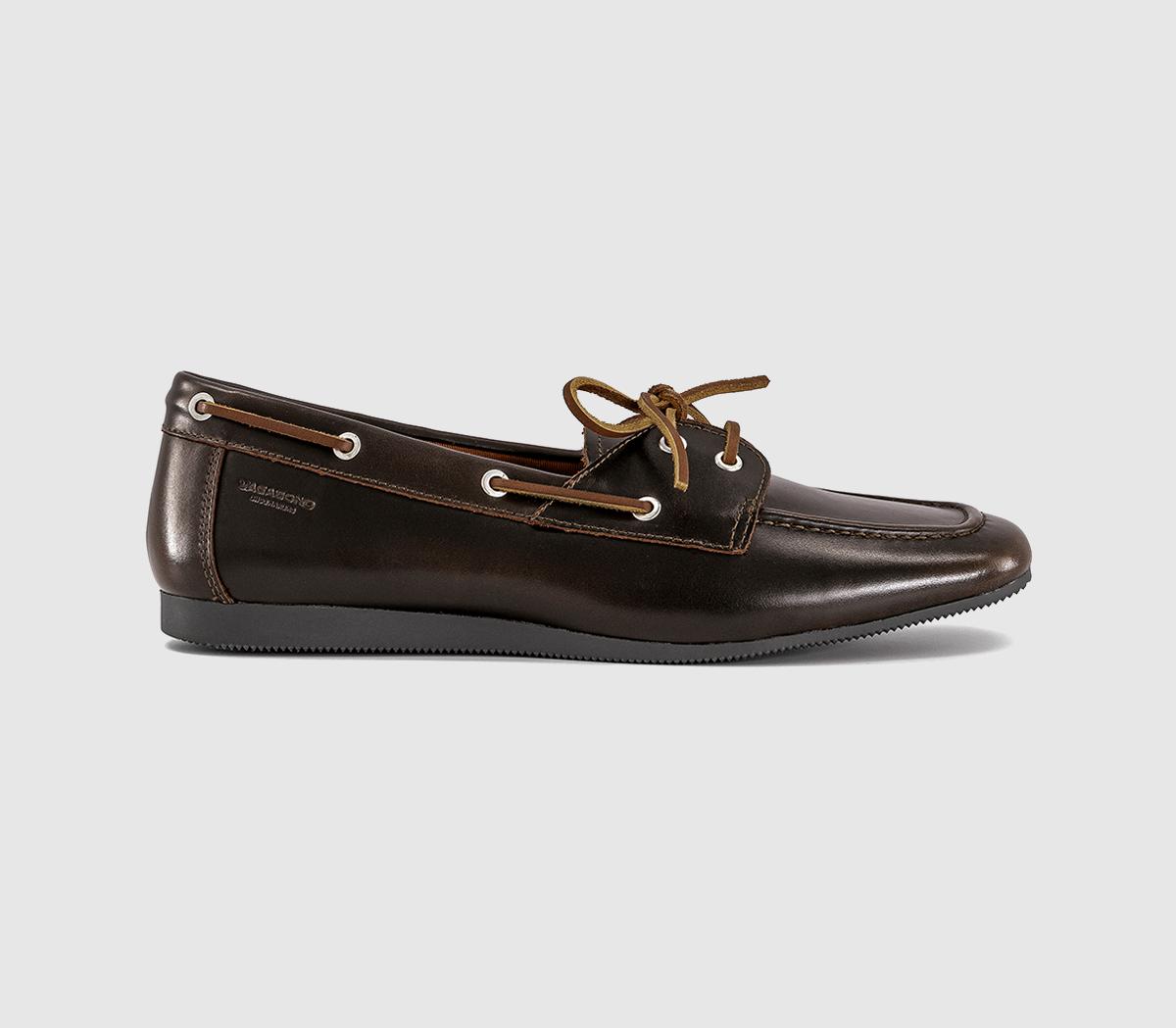 Vagabond Hillary Boat Shoes Brush Off Brown in Women's Size 4, Office Shoes