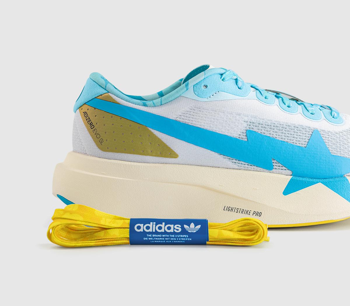 adidasAdizero Evo Sl MBape Away White Pink Blue