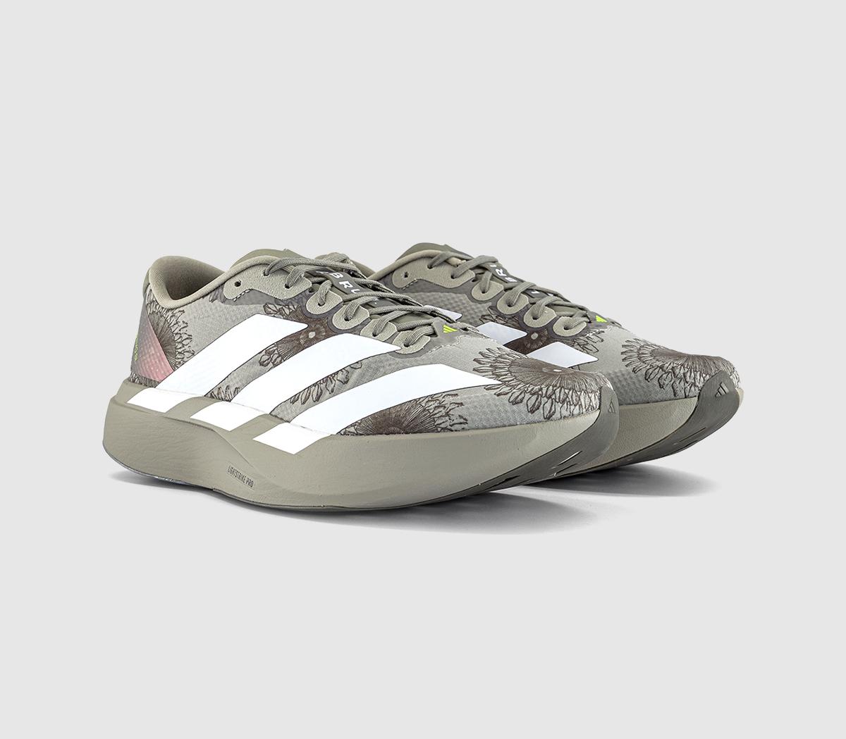 adidas Adizero Evo SL M Trainers Labrum Sesame White Legacy Green