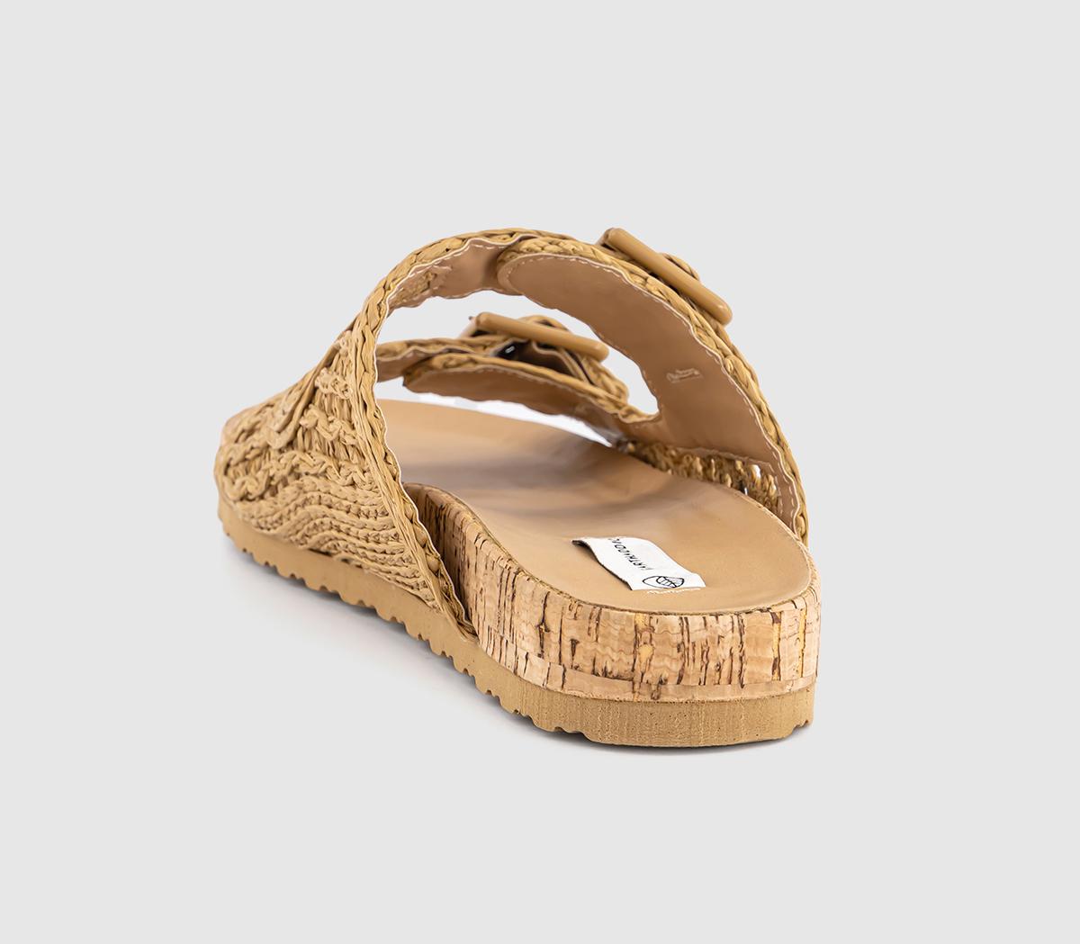 EARTHADDICTDaffodil Woven Buckle Footbed Sandals EARTHADDICTDaffodil Woven Buckle Footbed SandalsBeige