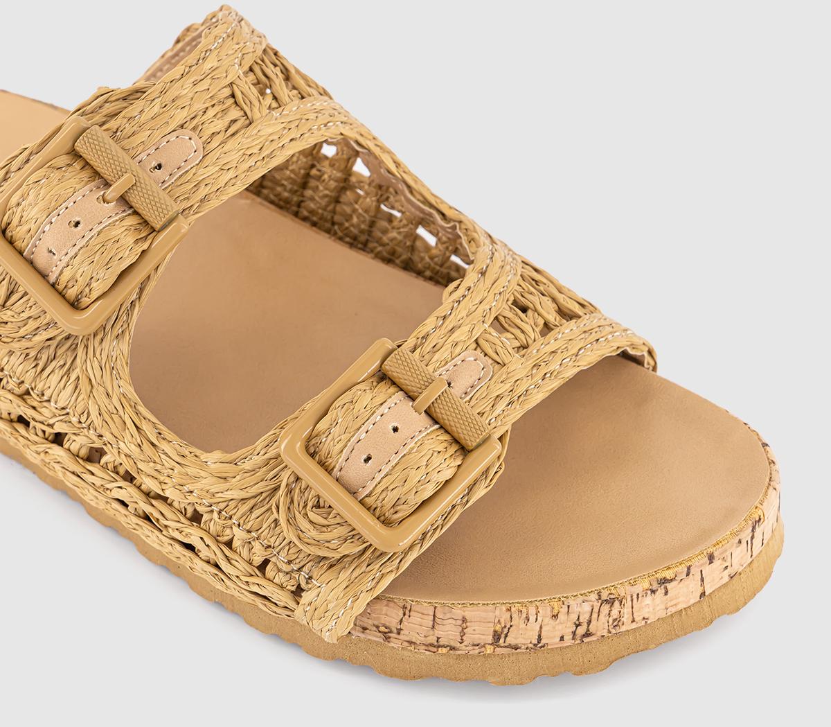 EARTHADDICTDaffodil Woven Buckle Footbed Sandals EARTHADDICTDaffodil Woven Buckle Footbed SandalsBeige