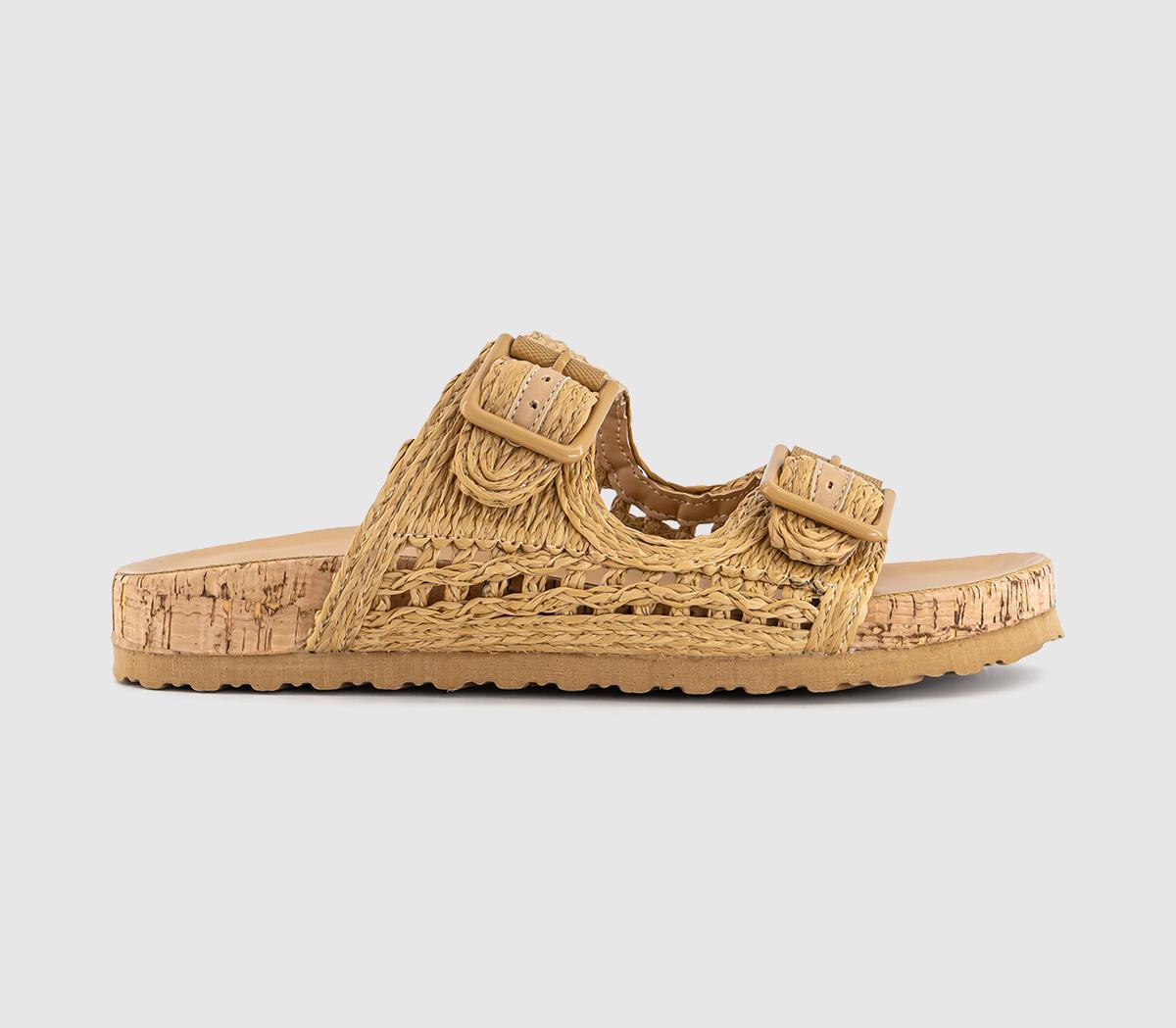 EARTHADDICTDaffodil Woven Buckle Footbed Sandals EARTHADDICTDaffodil Woven Buckle Footbed SandalsBeige