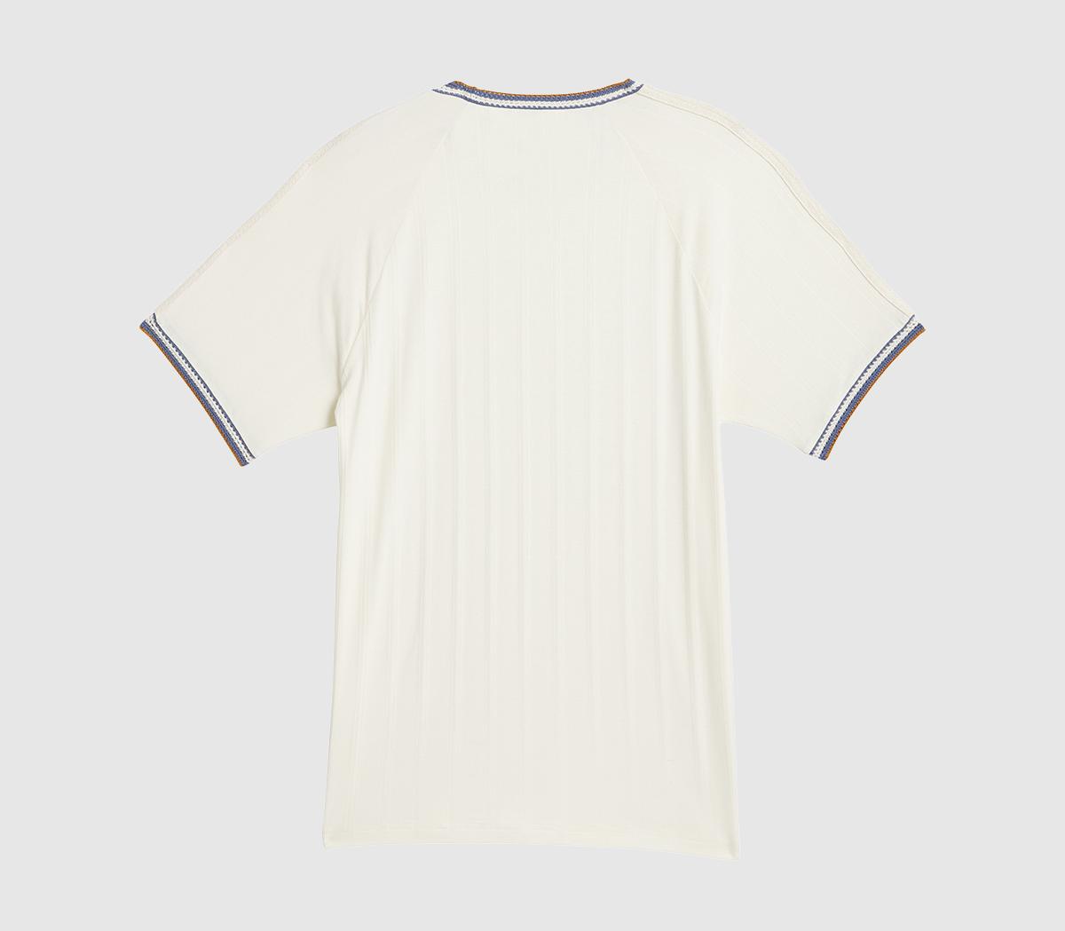 adidas ConsortiumCLOT Knit Collar 3 Stripes TeeCream White