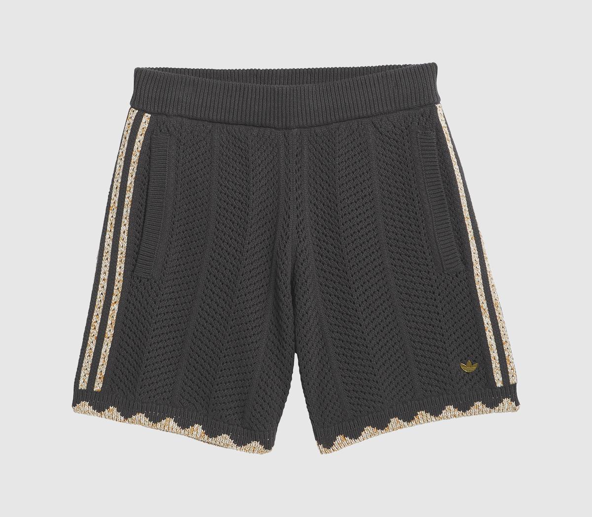 Adidas Consortium Clot Knit Shorts Carbon In Brown, XL