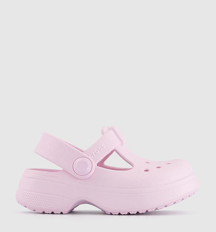 Crocs Classic Mary Jane Toddler Clogs Pink Milk