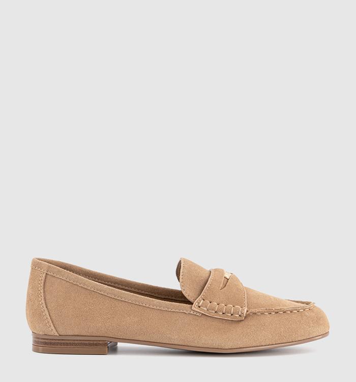 OFFICE Famous Penny Loafers Taupe Suede