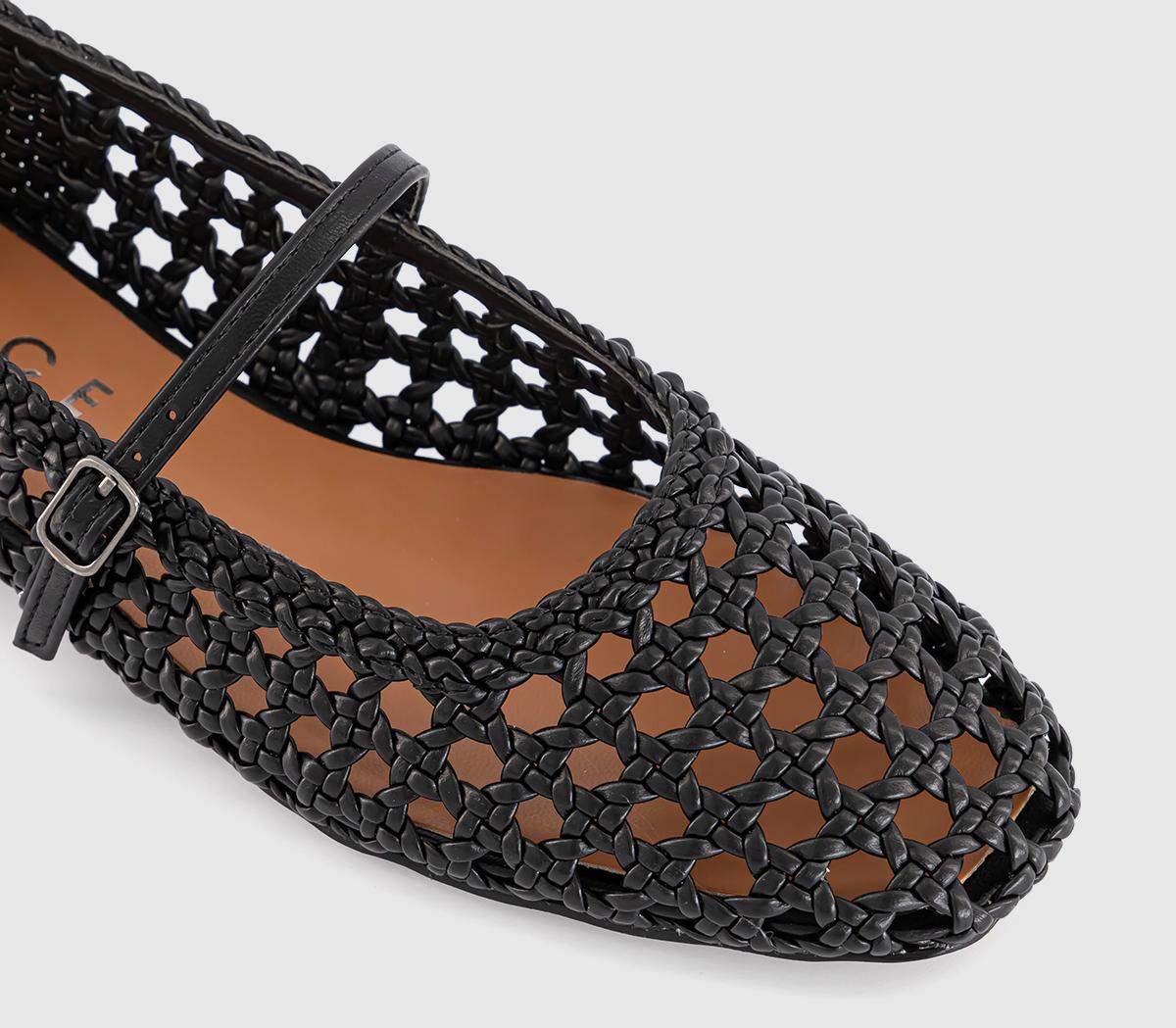 OFFICEFascinate Woven Two Strap Mary JanesBlack