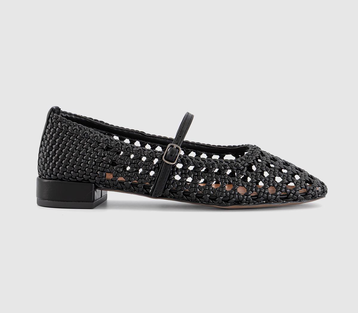 OFFICEFascinate Woven Two Strap Mary JanesBlack
