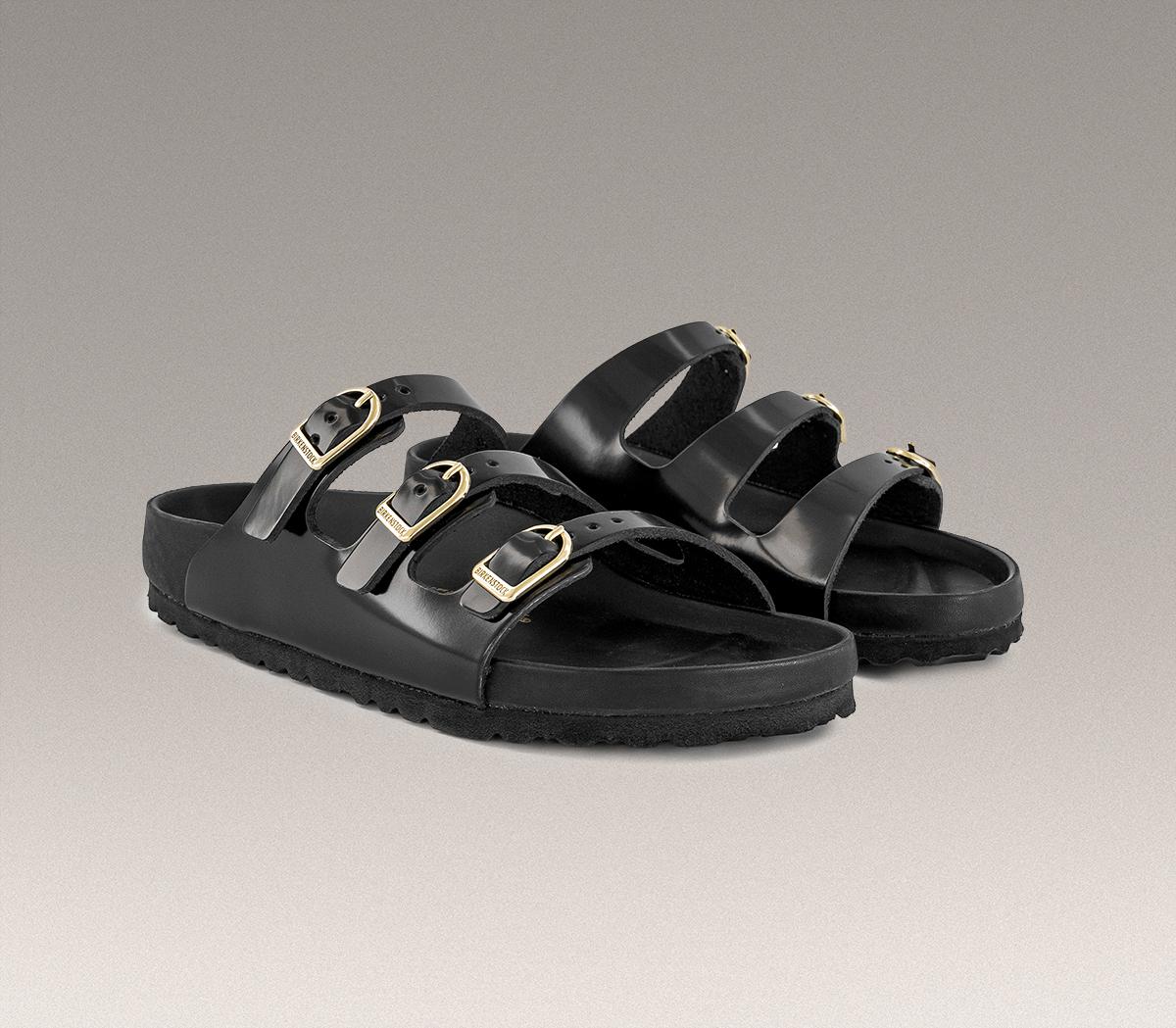 BIRKENSTOCKFlorida SandalsBlack Exq High Shine