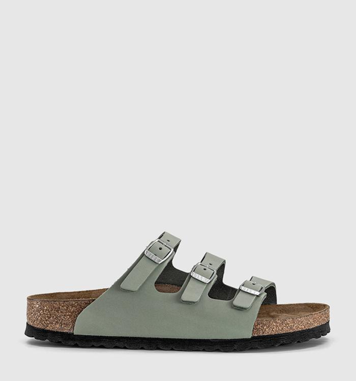 BIRKENSTOCK Florida Sandals Pure Sage Oiled Leather