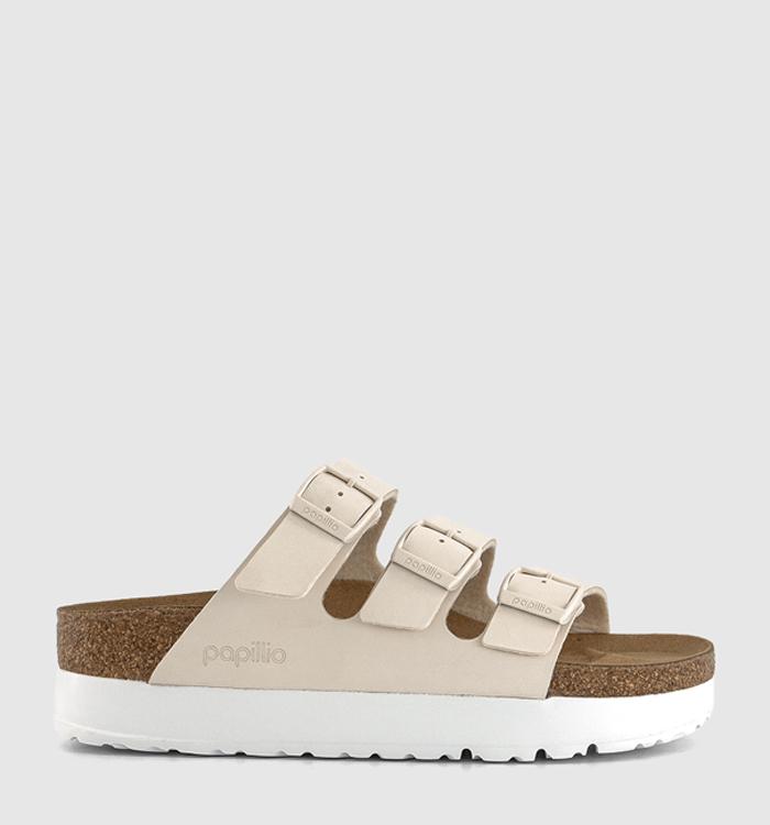 BIRKENSTOCK Florida III Flex Platform Sandals Eggshell