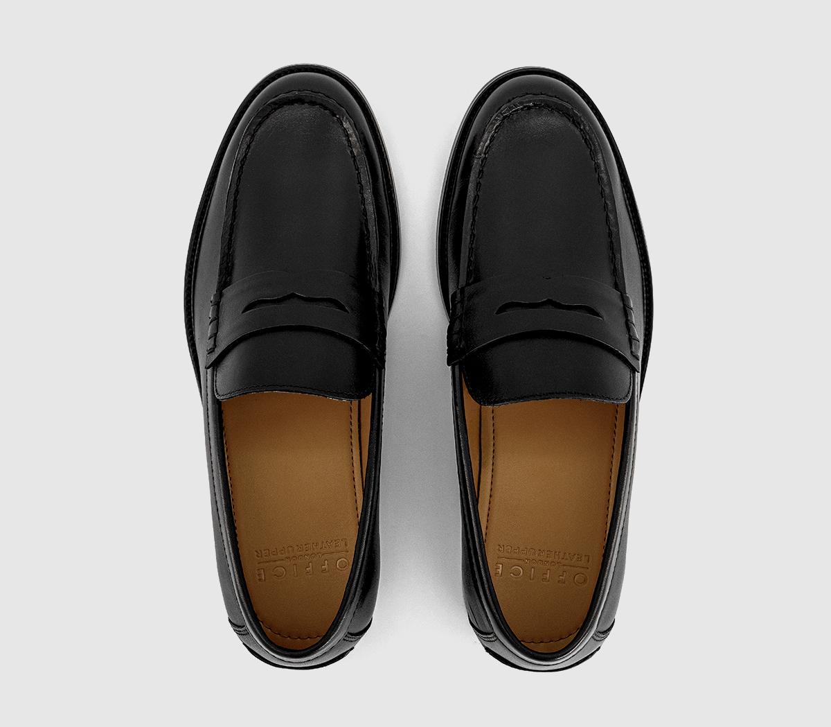 OFFICEMarcel Round Toe Penny Loafers OFFICEMarcel Round Toe Penny LoafersBlack