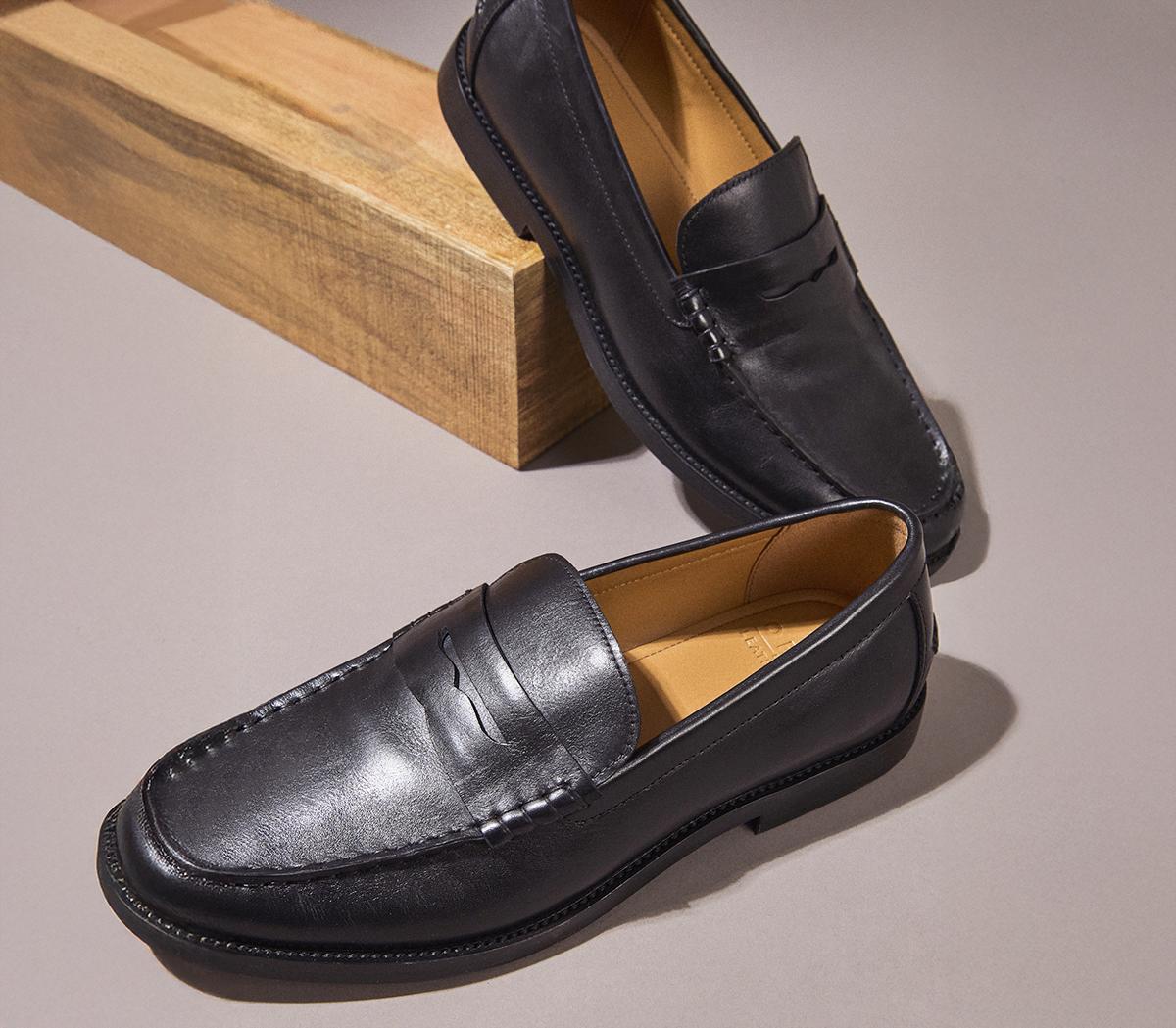 OFFICEMarcel Round Toe Penny Loafers OFFICEMarcel Round Toe Penny LoafersBlack