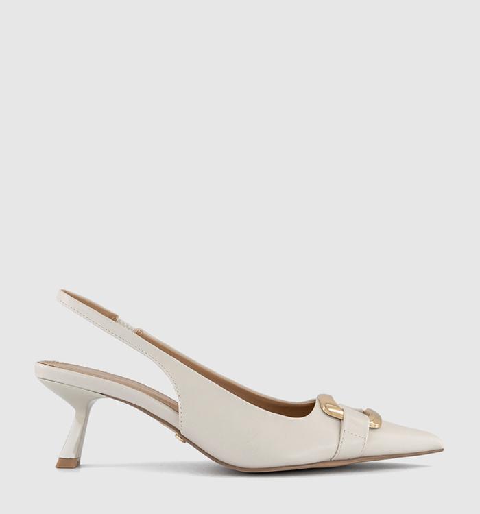 OFFICE Monti Metal Trim Court Heels Off White
