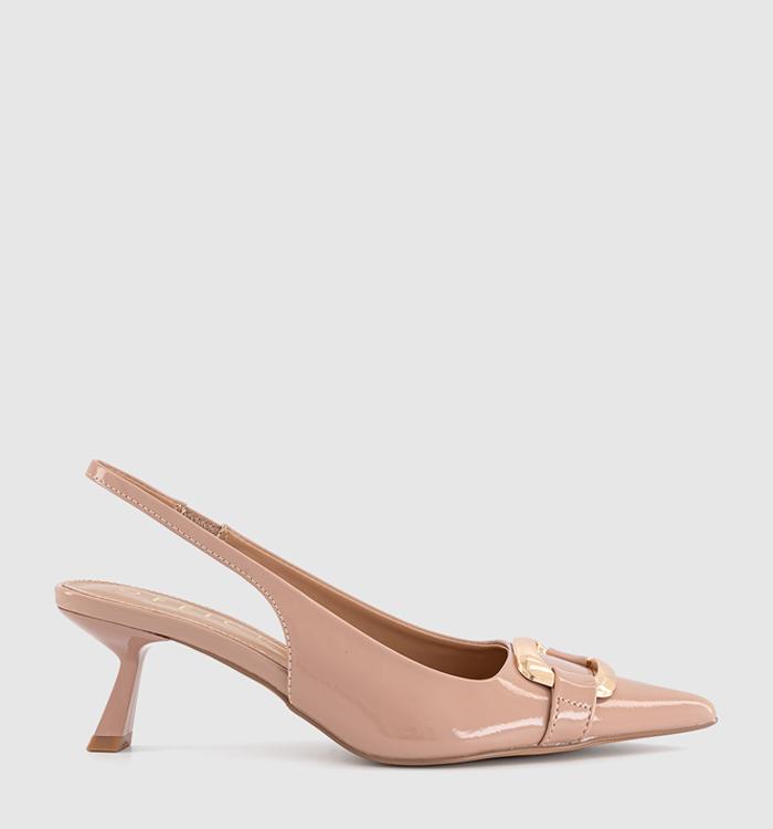 OFFICE Monti Metal Trim Court Heels Blush Patent